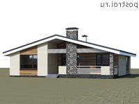 K-131-1P проект одноэтажного дома из газобетона размером 13 на 12