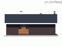 K-131-1P проект одноэтажного дома из газобетона размером 13 на 12 - вид справа K-131-1P проект одноэтажного дома из газобетона размером 13 на 12 - вид справа