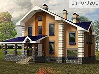 K-214-1P проект двухэтажного дома из пенобетона размером 13 на 16 