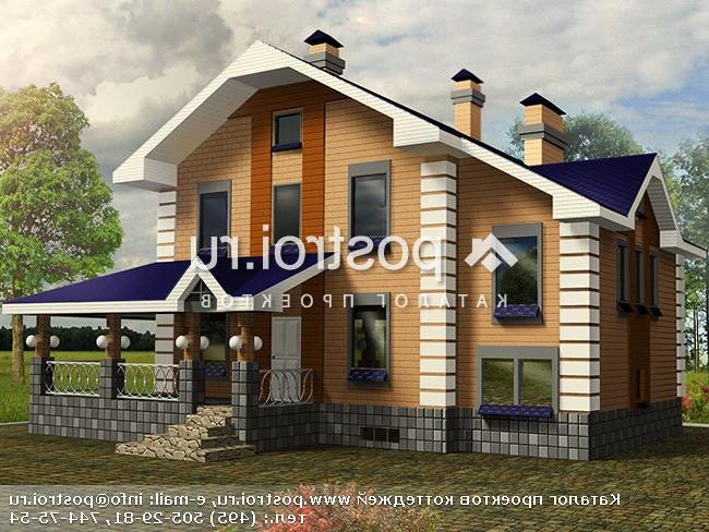 K-214-1P проект двухэтажного дома из пенобетона размером 13 на 16 K-214-1P проект двухэтажного дома из пенобетона размером 13 на 16
