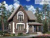 L-115-2P проект двухэтажного коттеджа из пенобетона размером 9 на 8 