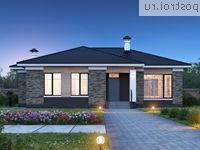 L-136-1P проект одноэтажного дома из газобетона размером 15 на 15