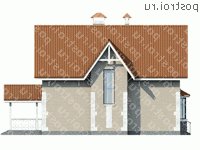 L-144-3P проект двухэтажного коттеджа из пеноблоков с гаражом размером 14 на 13 - вид слева L-144-3P проект двухэтажного коттеджа из пеноблоков с гаражом размером 14 на 13 - вид слева