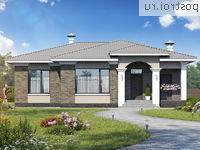 L-164-1P проект одноэтажного коттеджа из газобетона размером 14 на 13 