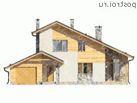 L-177-1P проект двухэтажного дома из пеноблоков с гаражом размером 13 на 16 - вид спереди L-177-1P проект двухэтажного дома из пеноблоков с гаражом размером 13 на 16 - вид спереди