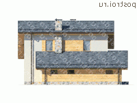 L-177-1P проект двухэтажного дома из пеноблоков с гаражом размером 13 на 16 - вид справа L-177-1P проект двухэтажного дома из пеноблоков с гаражом размером 13 на 16 - вид справа
