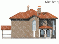 L-205-1P проект двухэтажного дома из пенобетона размером 14 на 11 - вид справа L-205-1P проект двухэтажного дома из пенобетона размером 14 на 11 - вид справа