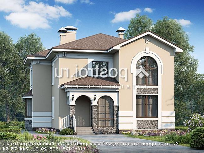 L-219-2P проект двухэтажного коттеджа из пенобетона размером 16 на 11 