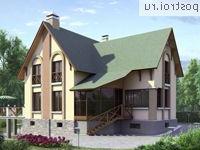 L-249-1P проект двухэтажного дома из газобетона с цоколем размером 8 на 19