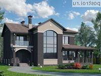 L-255-1P проект двухэтажного коттеджа из пеноблоков размером 16 на 14 