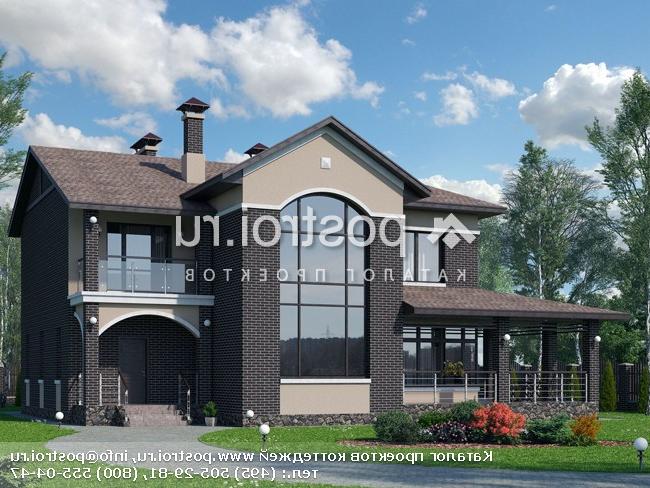 L-255-1P проект двухэтажного коттеджа из пеноблоков размером 16 на 14 