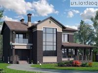 L-259-1P проект двухэтажного коттеджа из пеноблоков размером 16 на 14 