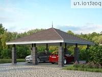 M-048-1S проект одноэтажного каркасного гаража размером 7 на 7 