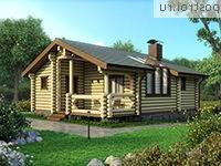 M-052-1D проект одноэтажной деревянной бани из бревна размером 7 на 10 