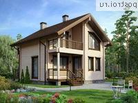 M-115-1D проект одноэтажного деревянного коттеджа из бруса с мансардой размером 8 на 8 