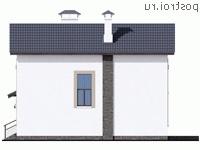 M-136-1P проект двухэтажного дома из газобетона с гаражом размером 12 на 11 - вид слева