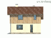 M-153-1P проект одноэтажного коттеджа из пеноблоков с мансардой размером 10 на 12 - вид слева M-153-1P проект одноэтажного коттеджа из пеноблоков с мансардой размером 10 на 12 - вид слева