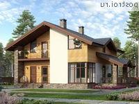 M-165-1P проект одноэтажного дома из пеноблоков с мансардой размером 11 на 11 