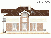 M-173-1P проект двухэтажного дома из пеноблоков размером 9 на 12  - вид справа