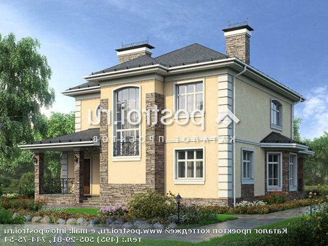 M-207-1K проект двухэтажного дома из кирпича размером 14 на 14 