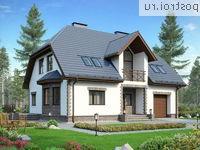 M-220-1P проект двухэтажного коттеджа из газобетона с гаражом размером 10 на 12 