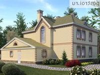 M-262-1P проект двухэтажного коттеджа из пенобетона с мансардой и гаражом размером 15 на 13 