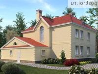 M-262-1P проект двухэтажного коттеджа из пенобетона с мансардой и гаражом размером 15 на 13 