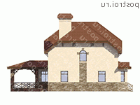 M-321-1K проект двухэтажного дома из кирпича размером 12 на 20  - вид справа