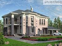 M-344-1K проект двухэтажного дома из кирпича с гаражом размером 14 на 26 