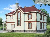 M-362-1P проект трехэтажного дома из газобетона с цоколем и мансардой размером 13 на 11 