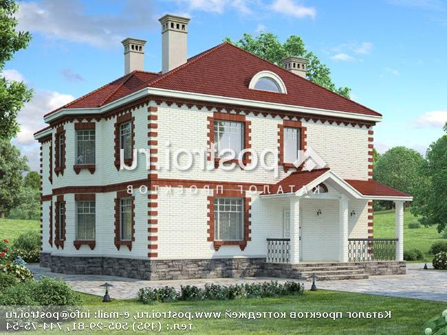 M-362-1P проект трехэтажного дома из газобетона с цоколем и мансардой размером 13 на 11 