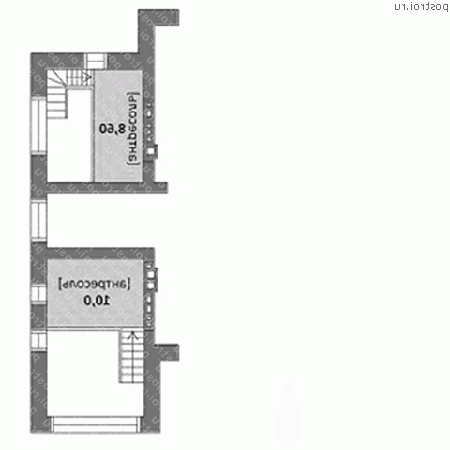 M-371-1K проект трехэтажного дома из кирпича с цоколем и мансардой и гаражом размером 15 на 13 - мансарда
