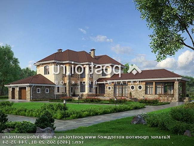 M-500-1K проект двухэтажного дома из кирпича с гаражом размером 26 на 34 