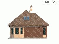 N-101-1P проект двухэтажного коттеджа из пенобетона размером 10 на 13 - вид справа N-101-1P проект двухэтажного коттеджа из пенобетона размером 10 на 13 - вид справа