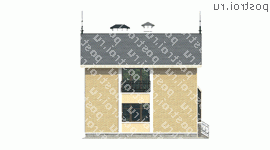 N-131-1P проект двухэтажного дома из газобетона размером 10 на 11 - вид справа N-131-1P проект двухэтажного дома из газобетона размером 10 на 11 - вид справа