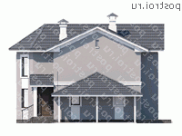 N-137-1P проект двухэтажного дома из газобетона с гаражом размером 10 на 14 - вид слева N-137-1P проект двухэтажного дома из газобетона с гаражом размером 10 на 14 - вид слева