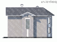 N-137-1P проект двухэтажного дома из газобетона с гаражом размером 10 на 14 - вид справа N-137-1P проект двухэтажного дома из газобетона с гаражом размером 10 на 14 - вид справа