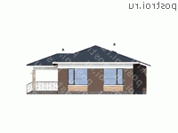 N-146-1P проект одноэтажного дома из газобетона размером 18 на 13 - вид сзади N-146-1P проект одноэтажного дома из газобетона размером 18 на 13 - вид сзади