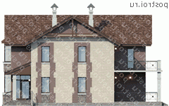 N-174-1K проект двухэтажного дома из кирпича размером 15 на 9 - вид слева N-174-1K проект двухэтажного дома из кирпича размером 15 на 9 - вид слева