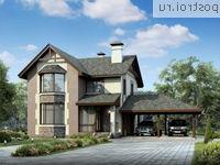 N-174-2K проект двухэтажного дома из кирпича с гаражом размером 15 на 9 