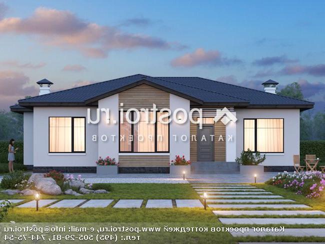 N-183-2P проект одноэтажного дома из пеноблоков размером 17 на 15 