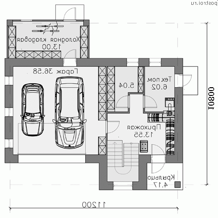 N-209-1D проект двухэтажного деревянного дома из бруса с цоколем и гаражом размером 11 на 11 - цоколь N-209-1D проект двухэтажного деревянного дома из бруса с цоколем и гаражом размером 11 на 11 - цоколь