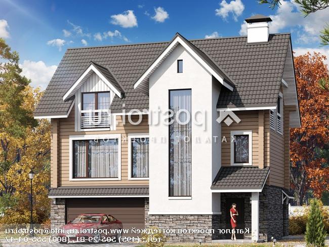 N-209-1D проект двухэтажного деревянного дома из бруса с цоколем и гаражом размером 11 на 11 N-209-1D проект двухэтажного деревянного дома из бруса с цоколем и гаражом размером 11 на 11