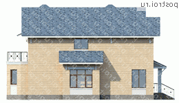 N-218-1K проект двухэтажного дома из кирпича с гаражом размером 13 на 11 - вид справа N-218-1K проект двухэтажного дома из кирпича с гаражом размером 13 на 11 - вид справа