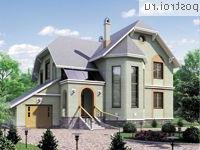 N-221-1P проект двухэтажного дома из пенобетона с гаражом размером 12 на 15