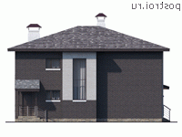 N-231-1P проект двухэтажного дома из газобетона размером 15 на 13 - вид справа N-231-1P проект двухэтажного дома из газобетона размером 15 на 13 - вид справа
