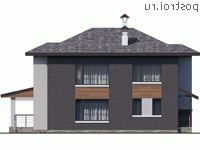 N-231-1P проект двухэтажного дома из газобетона размером 15 на 13 - вид сзади N-231-1P проект двухэтажного дома из газобетона размером 15 на 13 - вид сзади