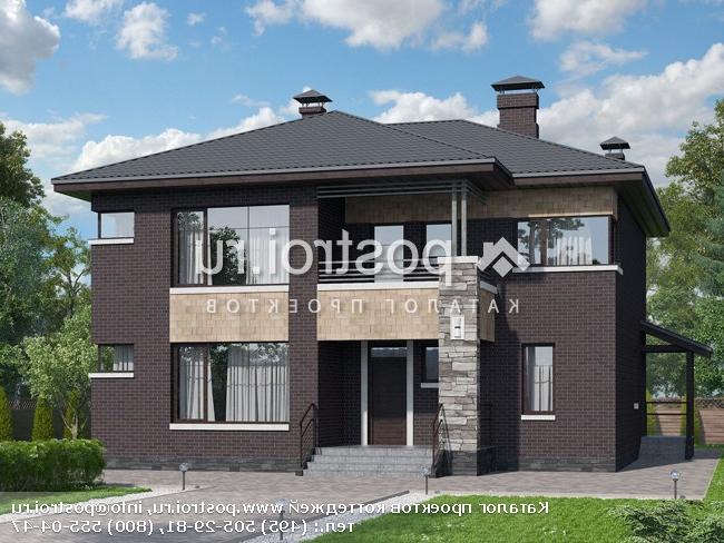 N-236-1P проект двухэтажного дома из газобетона размером 13 на 14 