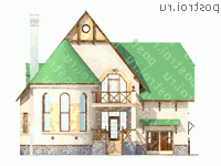 N-239-1P проект двухэтажного дома из газобетона с гаражом размером 12 на 12 - вид спереди N-239-1P проект двухэтажного дома из газобетона с гаражом размером 12 на 12 - вид спереди