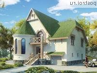 N-239-1P проект двухэтажного дома из газобетона с гаражом размером 12 на 12